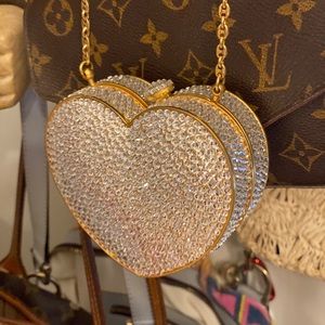 Vintage Stuart Weitzman Swarovski Heart  handbag